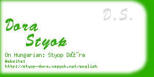 dora styop business card